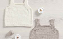 Free Knitting Pattern for an 8Ply Baby Vest