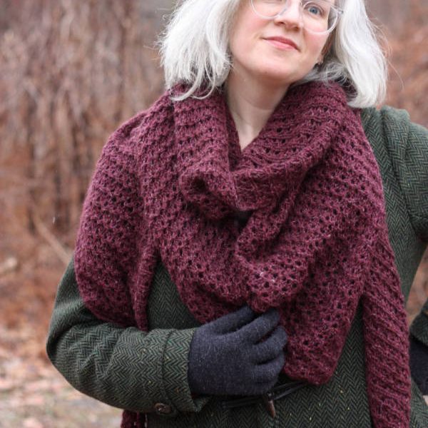 Free Long Eyelet Scarf Knitting Pattern