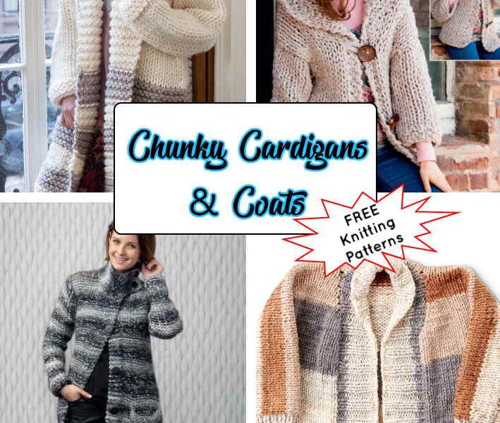 8 Ladies Chunky Cardigan Knitting Patterns Free