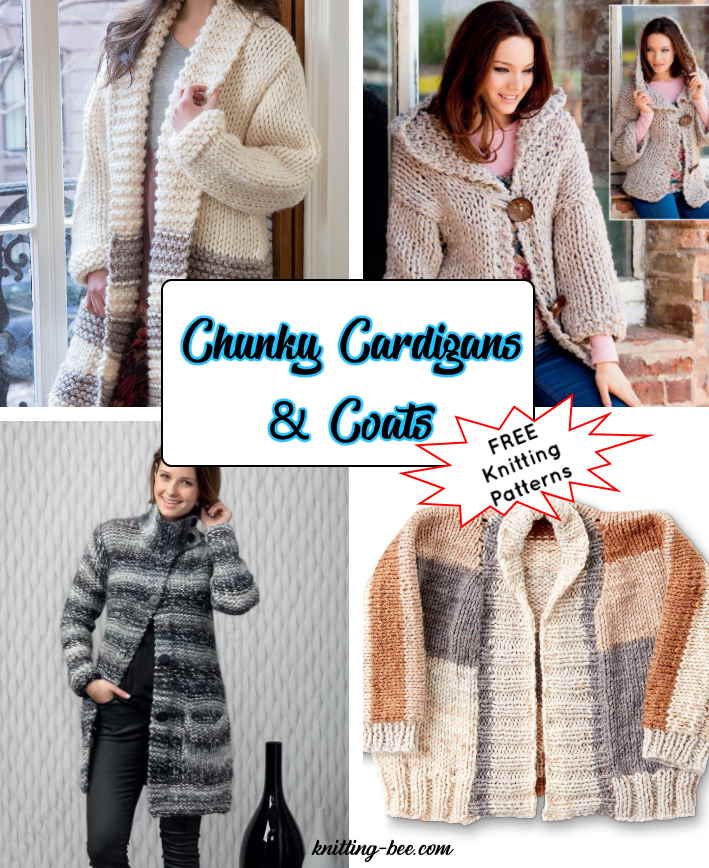 8 Ladies Chunky Cardigan Knitting Patterns Free - Knitting Bee