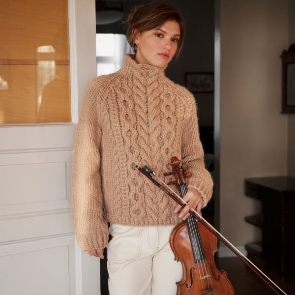Free Knitting Pattern for a Chunky Cabled Sweater