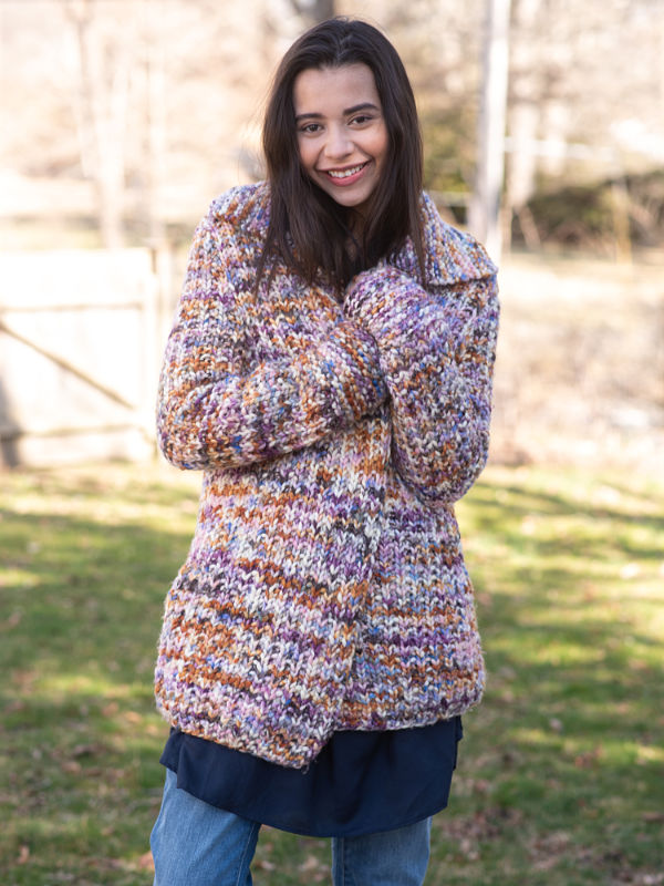 Easy Chunky Cardigan Knitting Pattern