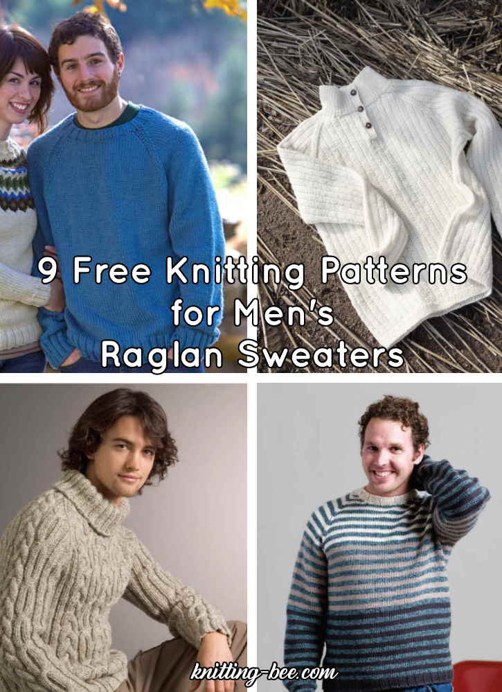 9 Free Knitting Pattern for Men's Raglan Sweater