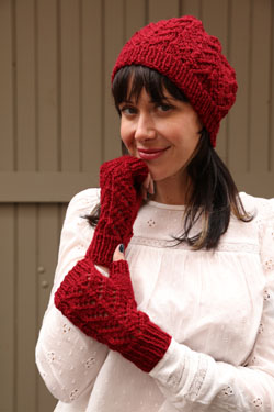 Free Knit Pattern for a Beanie and Mitts Set