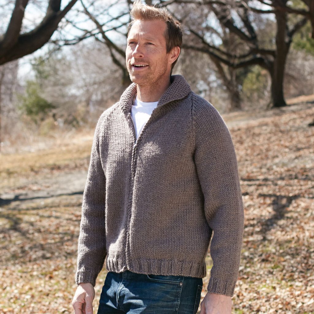 Free Knitting Pattern for Men's Raglan Sweater easy