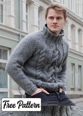 9 Free Knitting Pattern for Men's Raglan Sweater - Knitting Bee
