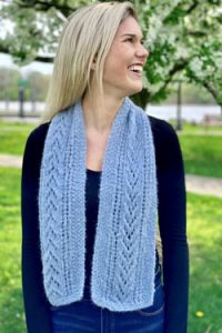 Free Knitting Pattern for a Lace Avita Scarf