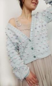 Free Knitting Pattern for a Roberta Bobble Cardigan