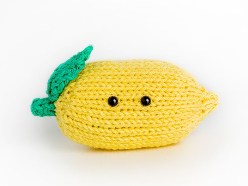 Free Knitting Pattern for a Lemon Squeeze Ball
