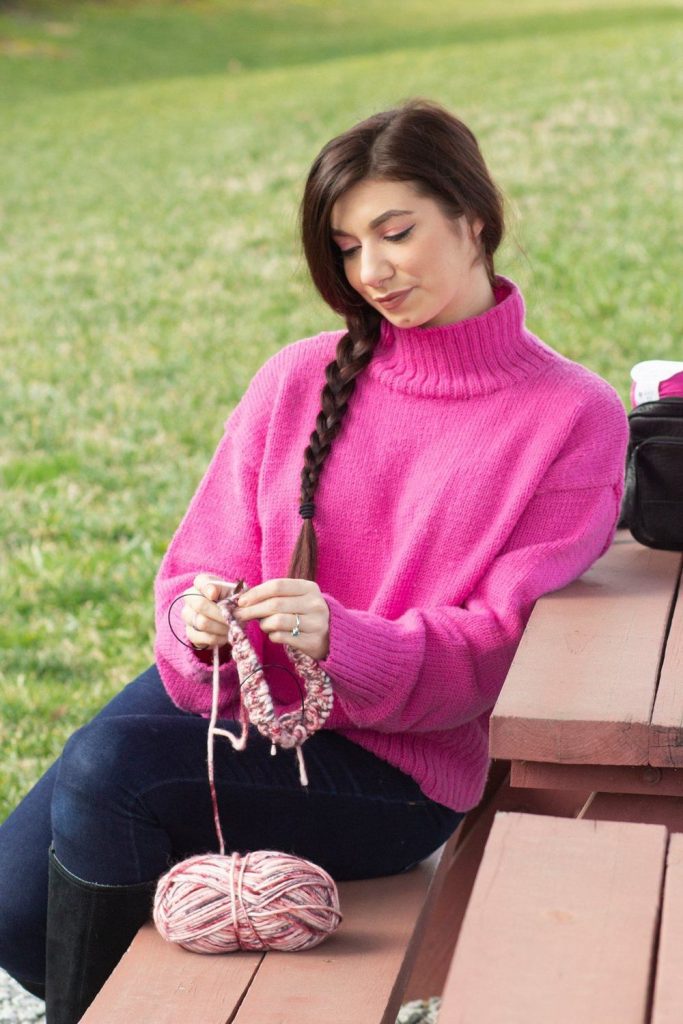 Free Knitting Patterns for Women's Jumpers with a high neck