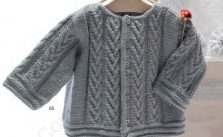 Free Cabled Baby Jacket Knitting Pattern