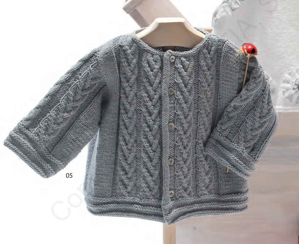 Free Cabled Baby Jacket Knitting Pattern