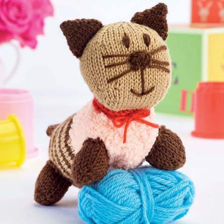 Free Knitting Pattern for Cleo the Cat