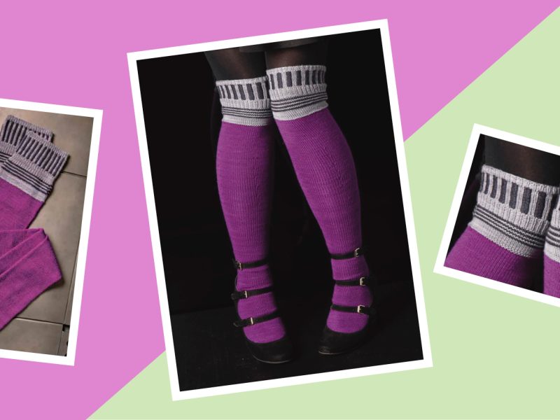 Free Knitting Pattern for Lightsaber Socks