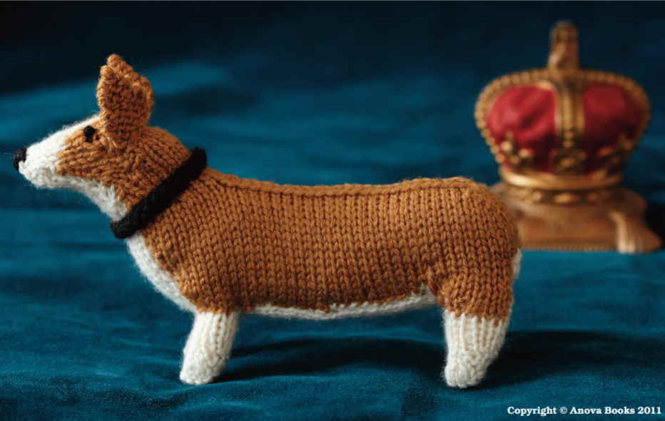 Free Knitting Pattern for a Corgi Dog