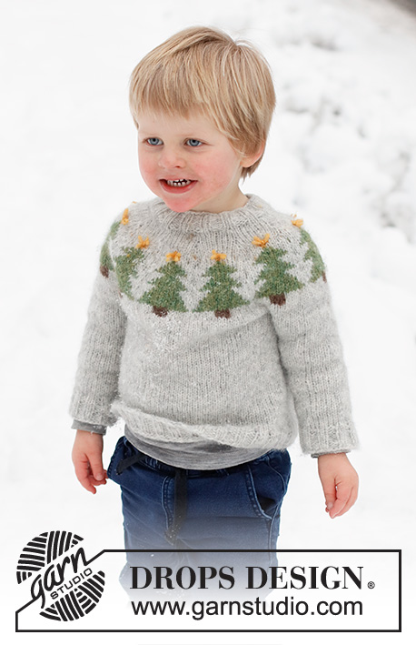 Free knitting pattern for a toddler and kids Christmas sweater