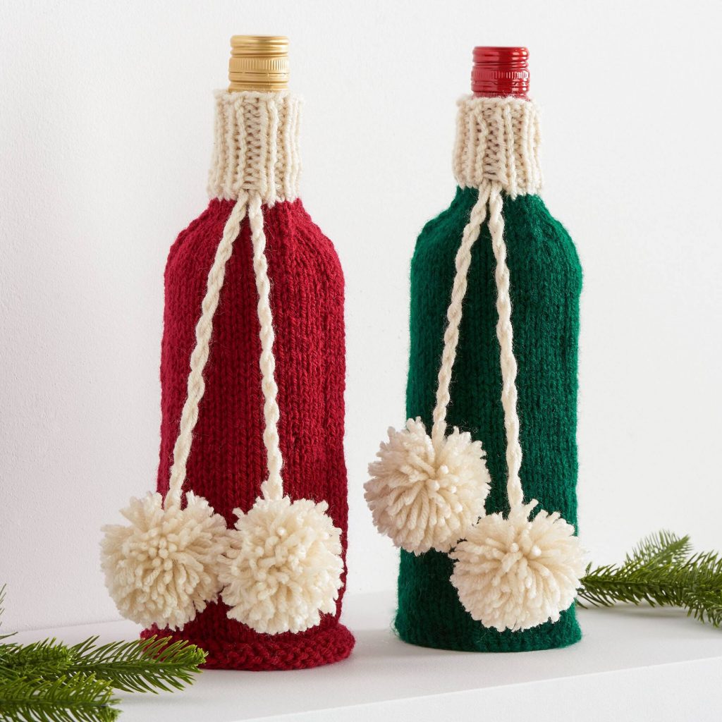 New Christmas Knitting Patterns bottle cozy