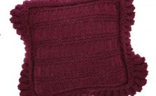 Free Knitting Pattern for 2 Ruffled Pillows