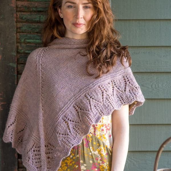 Free Knit Pattern for Keely Lace Shawl