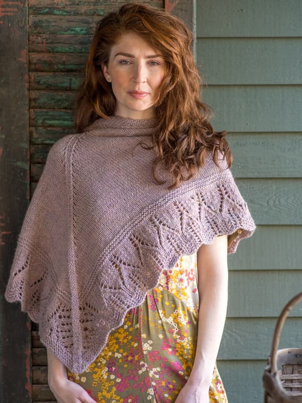 Free Knit Pattern for Keely Lace Shawl