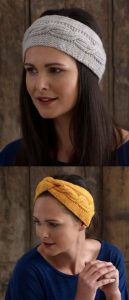 Free Knitting Pattern for a Cabled Ladies Headband