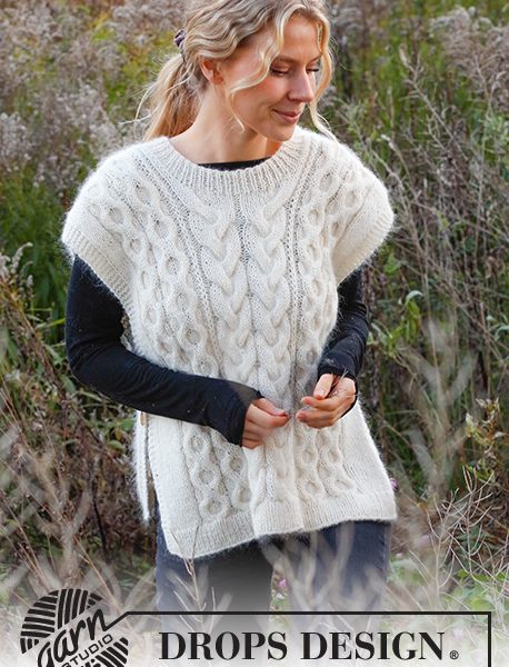 Free Knitting Pattern for a Frozen in Time Slipover Vest