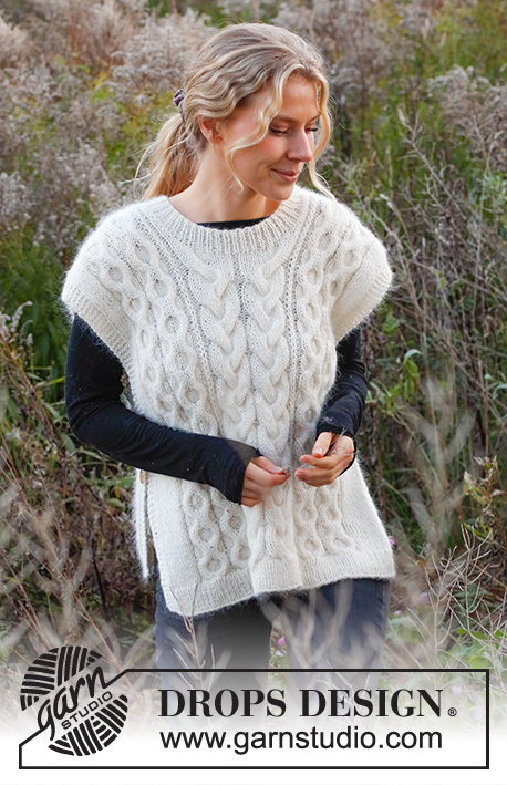 Free Knitting Pattern for a Frozen in Time Slipover Vest