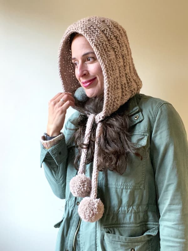 Free Knitting Pattern for a Hood Hat