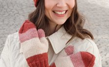 Free Knitting Pattern for a Striped Hat and Mittens Set