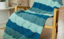 Free Knitting Pattern for a Twisted Stitch Blanket