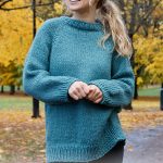 Free Knitting Pattern for a Water Point Sweater for Ladies