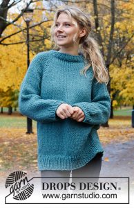 Free Knitting Pattern for a Water Point Sweater for Ladies
