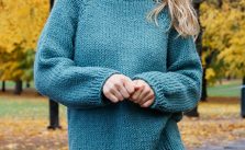 Free Knitting Pattern for a Water Point Sweater for Ladies