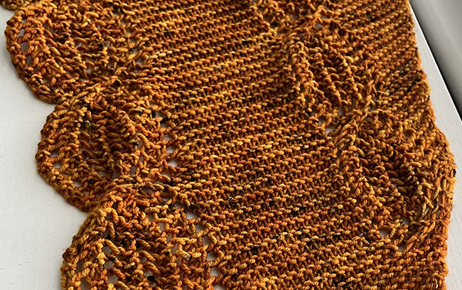 Free Knitting Pattern for an Asymmetrical Triangle Shawl