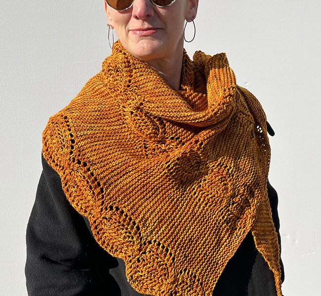 Free Knitting Pattern for an Asymmetrical Triangle Shawl