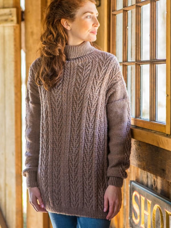 Free Knitting Pattern for the Wyatt Turtleneck Sweater