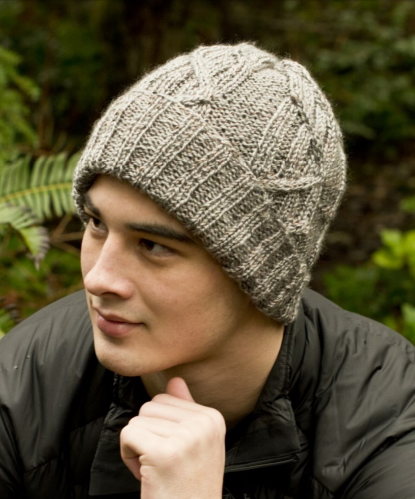 Free cabled hat pattern for men
