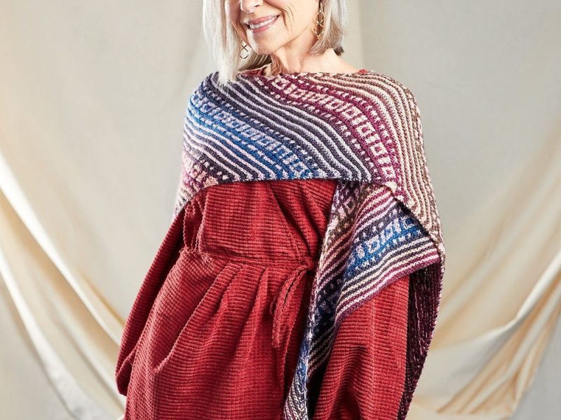 Turkish Delight Colorwork Shawl Free Knitting Pattern