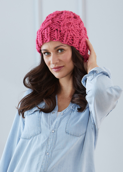 chunky cable knit hat pattern