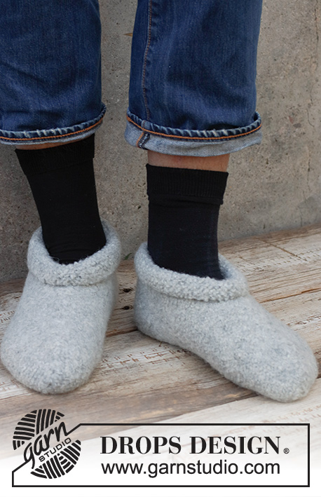 free knit pattern for felted slippers for men