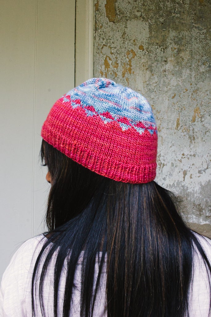 free knitting pattern for an easy colorwork hat