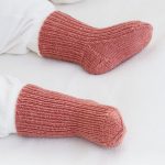 Free Knitting Pattern for Rosy Cheeks Socks for Babies and Kids