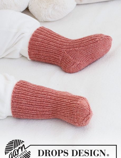 Free Knitting Pattern for Rosy Cheeks Socks for Babies and Kids