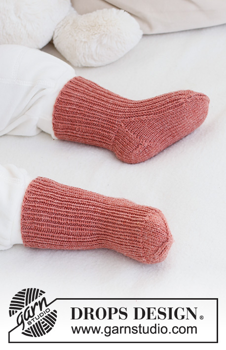 Free Knitting Pattern for Rosy Cheeks Socks for Babies and Kids