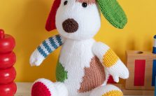 Free Amigurumi Knitting Pattern for a Colorful Patchy Dog