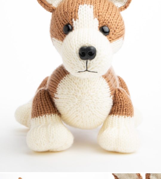 Free Amigurumi Knitting Pattern for a Pembroke Welsh Corgi Dog