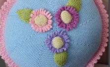 Free Cushion Knitting Pattern with Flowers