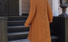 Free Knitting Pattern for a Long Juurakko Cardigan