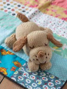 Free Knitting Pattern for a Sleepy Dog