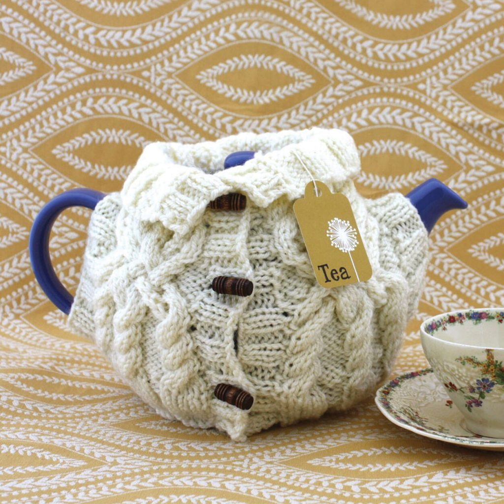 Aran sweater tea cosy knitting pattern free